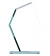 Balva stikla GS817-25, 25.5cm (rombs uz pamatnes) T
