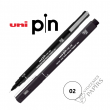 Marķieris Uni Pin 0.2mm melns