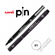 Rapitogrāfs Uni Pin 01 melns