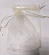 Dāvanu maisiņš 7x10cm organzas krēmkrāsas 