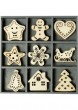 Koka ornamentu komplekts 45 gab. Sweet Xmas 