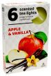 Sveces tējas smaržīgās (6gab.) (4h) ābols vaniļa