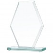 Balva stikla GS112-23, 23cm (rombs uz pamatnes)