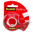 Līmlente Scotch Crystal ar turētāju 600 19mm x 7.5m