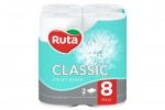 Tualetes papīrs 2 slāņu Ruta Classic 8 ruļļi